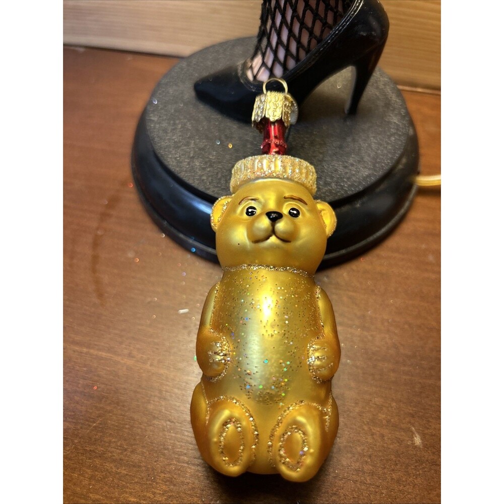 Old World Christmas Ornament Honey Bear Bottle OWC